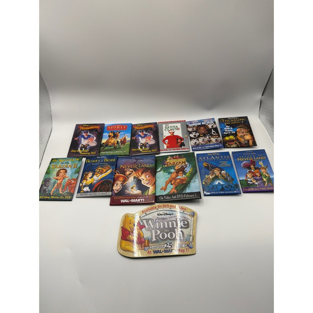 Vintage Disney Movie Promo Pin Lot Walmart Winnie Pooh Tarzan 13pc